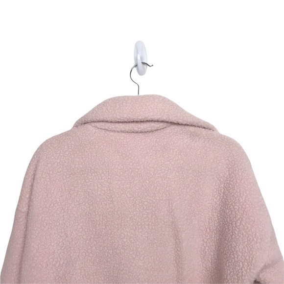 J Crew Pink Crop Half Zip Polartec Fleece Pullover Sweater - Picture 6 of 9
